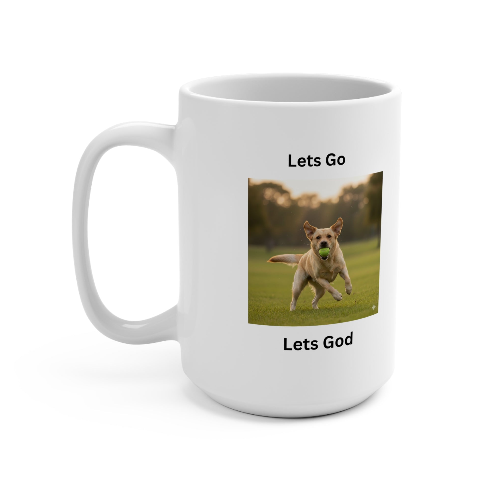 Christian Labrador Retriever Coffee Mug – Faith Based Dog Lover Gift – Labrador Dog Mom Mug – Religious Dog Owner Gift
