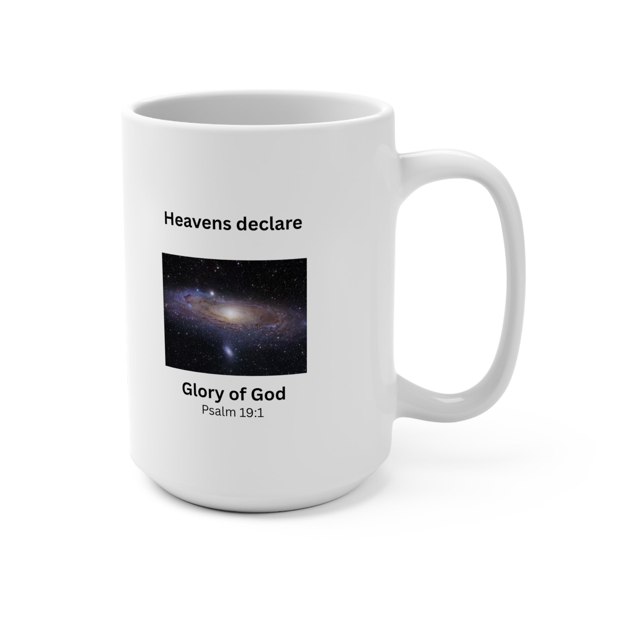 Heavens Declare the Glory of God Mug | Psalm 19:1 Christian Coffee Cup | Galaxy Bible Verse Gift | Faith Based Christian Mug