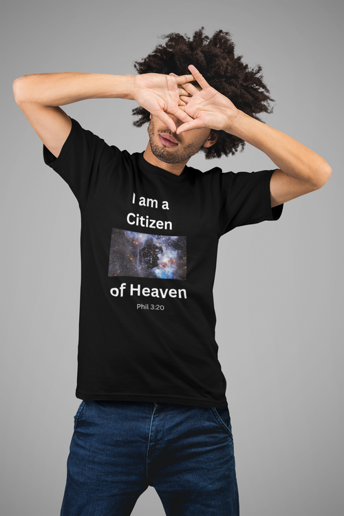 Christian Citizen of Heaven T-Shirt – Philippians 3:20 Bible Verse Shirt, Faith Based Christian Gift