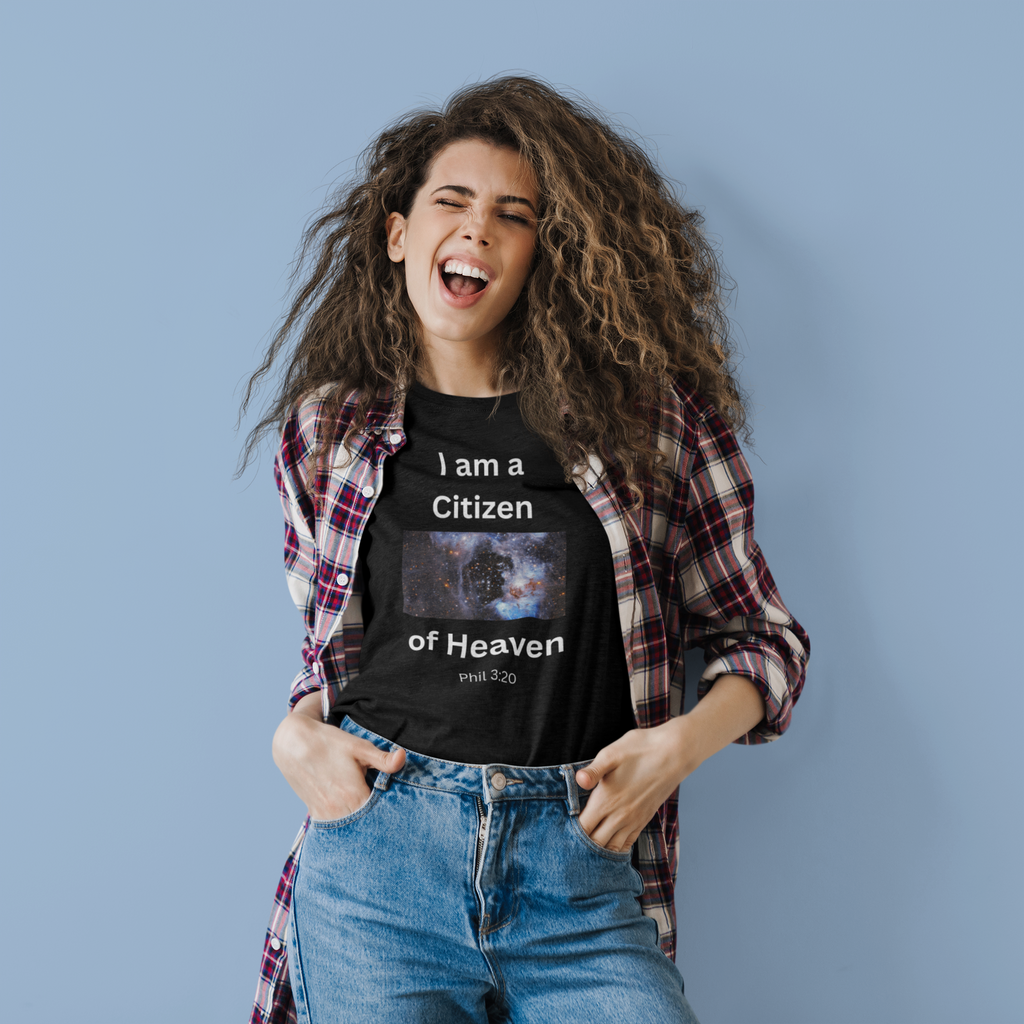 Christian Citizen of Heaven T-Shirt – Philippians 3:20 Bible Verse Shirt, Faith Based Christian Gift