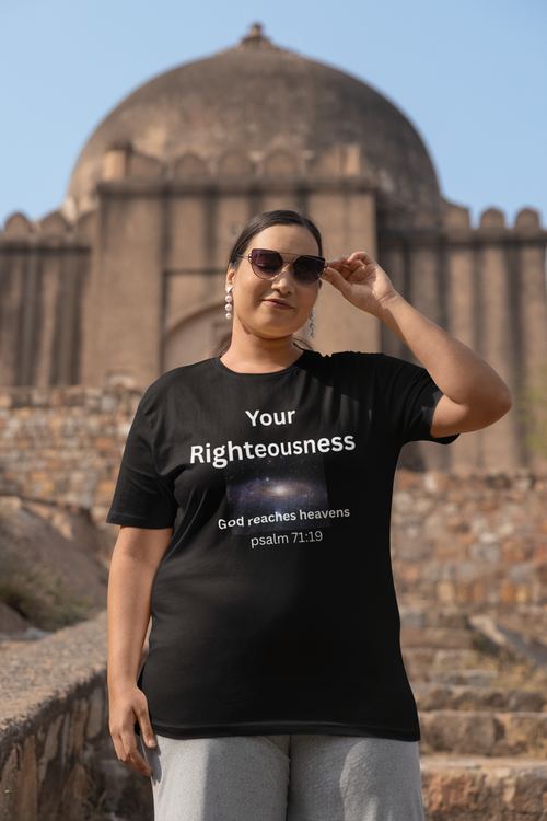 Christian Galaxy Faith Shirt Psalm 71:19 Bible Verse Tee God Space Design