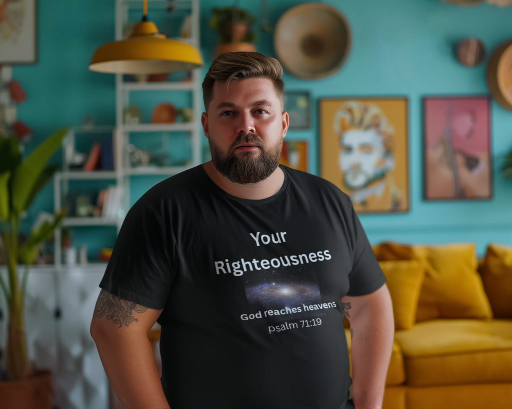 Christian Galaxy Faith Shirt Psalm 71:19 Bible Verse Tee God Space Design