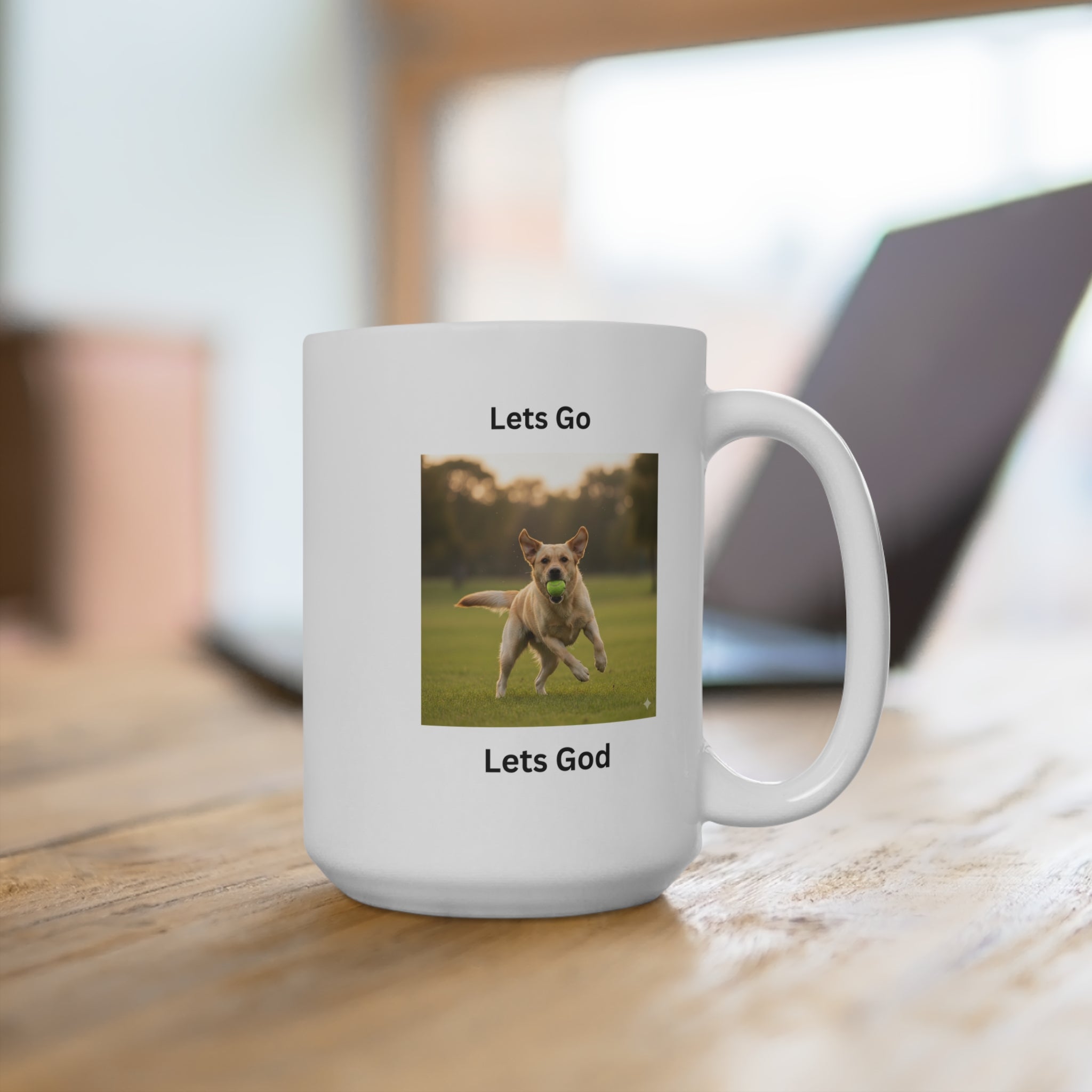 Christian Labrador Retriever Coffee Mug – Faith Based Dog Lover Gift – Labrador Dog Mom Mug – Religious Dog Owner Gift