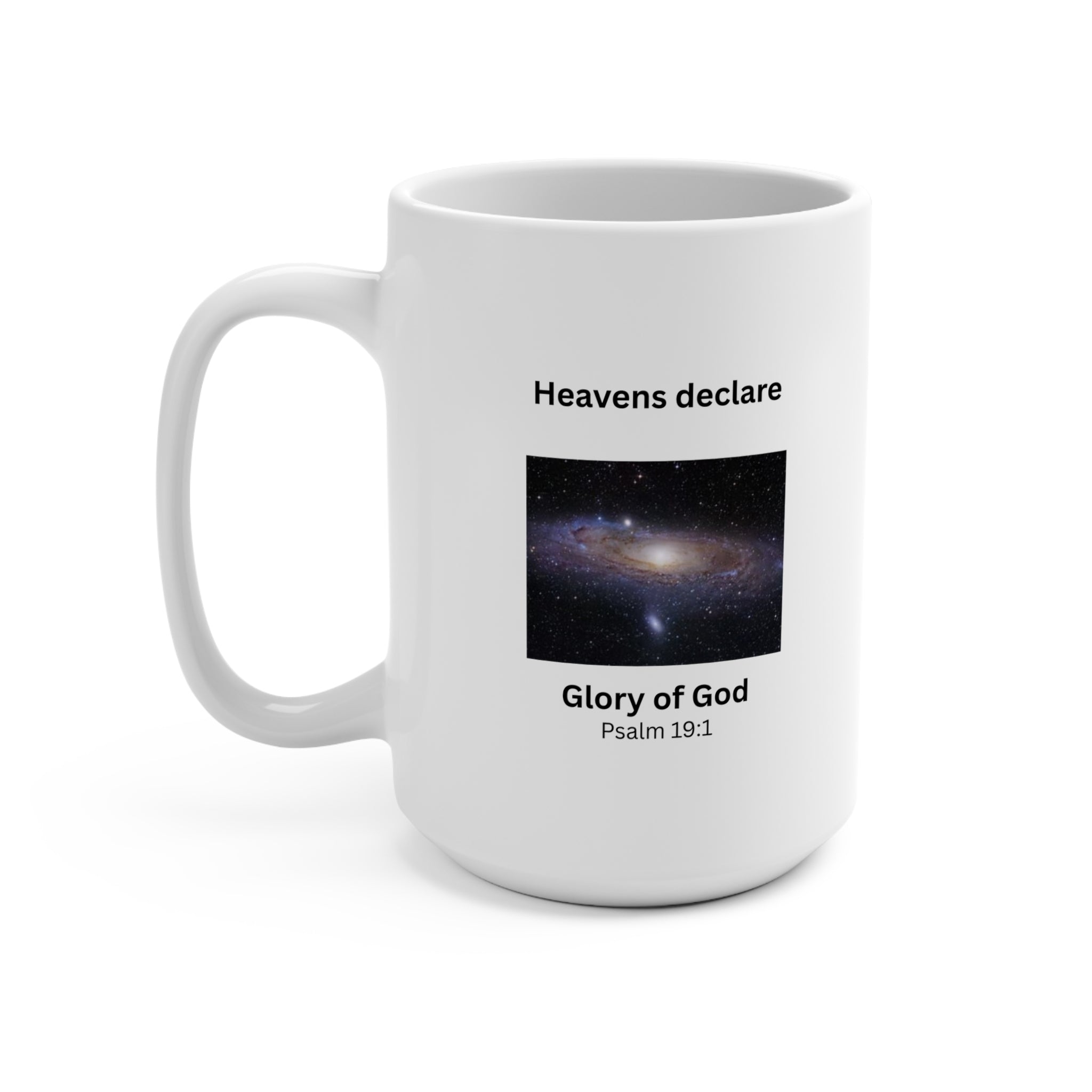 Heavens Declare the Glory of God Mug | Psalm 19:1 Christian Coffee Cup | Galaxy Bible Verse Gift | Faith Based Christian Mug